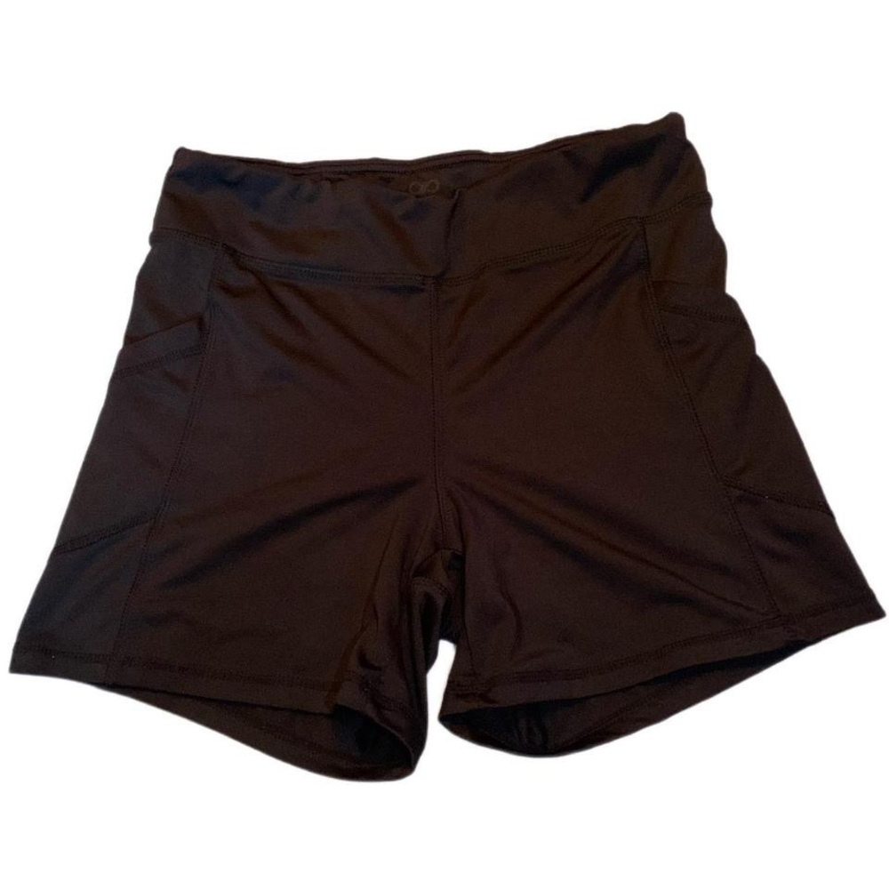 Black Stretchy Athletic Shorts with Pockets